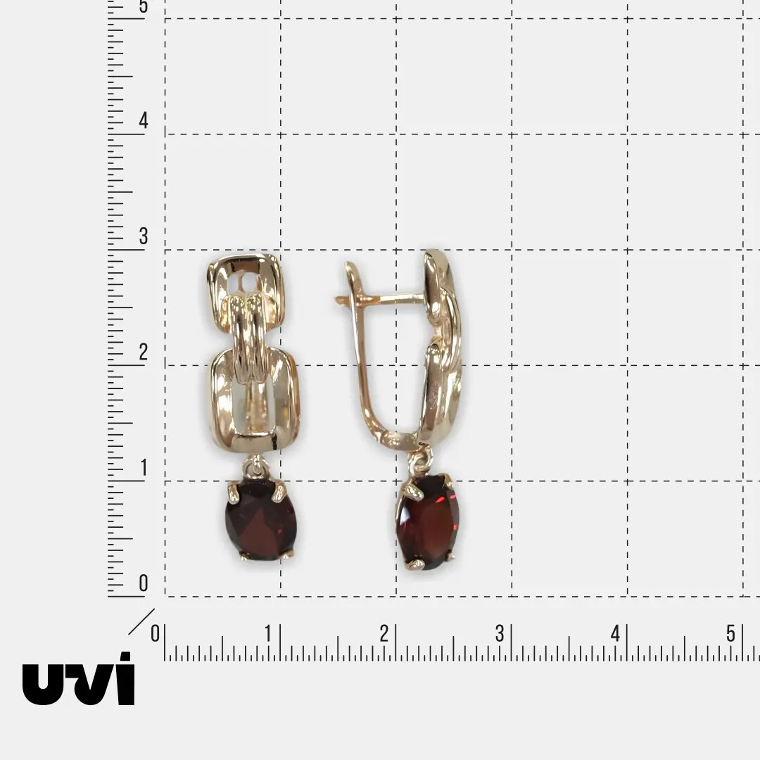 Серебряные серьги с гранатами